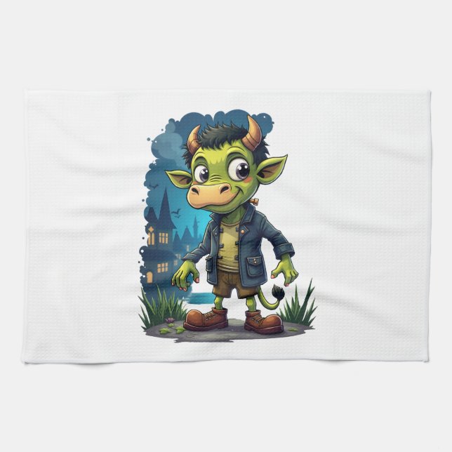 Frankenmoo Tea Towel (Horizontal)