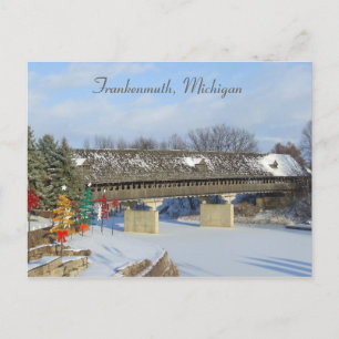 Frankenmuth Covered Wooden Bridge Michigan Postcard