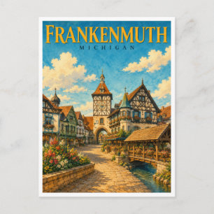 Frankenmuth Michigan Bavarian Village GeoSaga Postcard