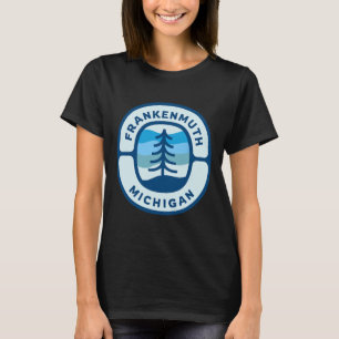 Frankenmuth Michigan Mi Retro Winter Forest Souven T-Shirt