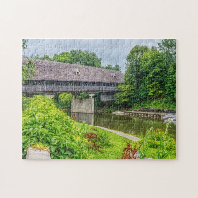 Frankenmuths Covered Bridge Jigsaw Puzzle (Horizontal)