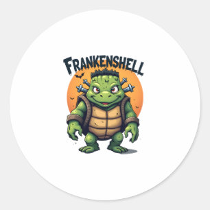 Frankenshell Turtle Classic Round Sticker