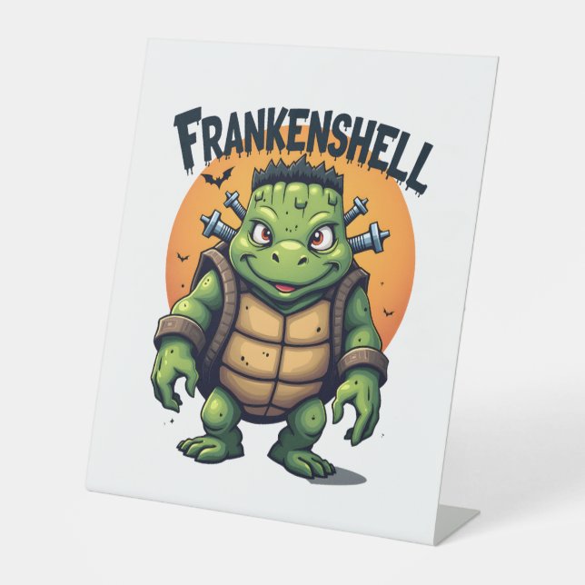 Frankenshell Turtle Pedestal Sign (Front)