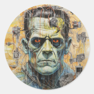 Frankenstei Classic Round Sticker