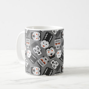 Frankenstein and spooky friends - black, white and coffee mug