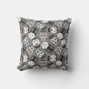 Frankenstein and spooky friends - black, white and cushion