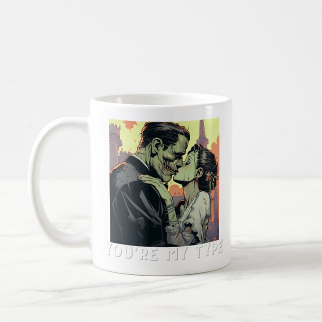 Frankenstein and the bride wedding gifts mug (Left)