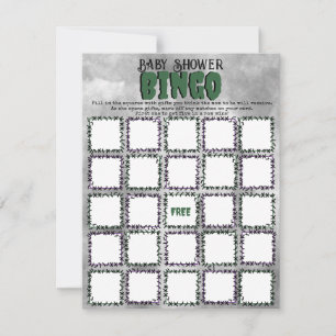 Frankenstein Baby Shower Bingo Game Card