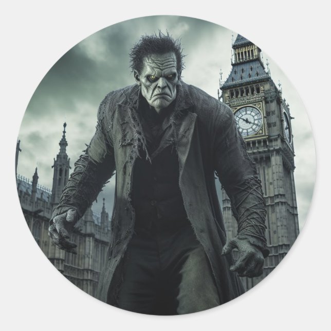 Frankenstein Classic Round Sticker (Front)