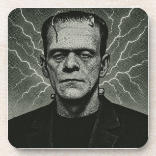 Frankenstein Electricity Art Coaster