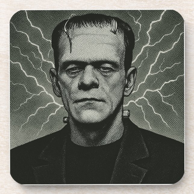 Frankenstein Electricity Art Coaster (Front)