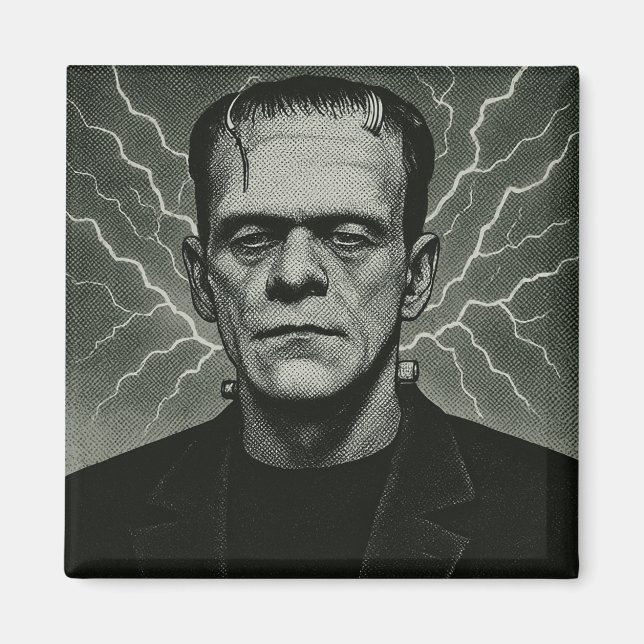 Frankenstein Electricity Art Magnet (Front)