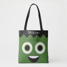 Frankenstein Face Personalised Trick or Treat Bag