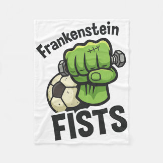 Frankenstein Fists Funny Soccer Stuff  Fleece Blanket