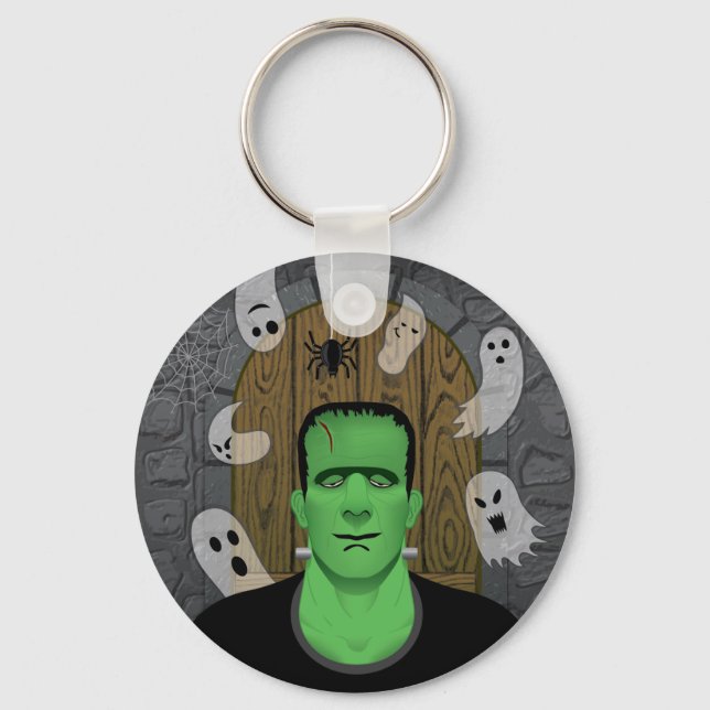 Frankenstein & Ghosts (Colour Variant) Key Ring (Front)