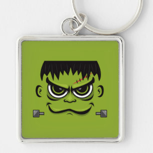 Frankenstein Halloween Face Key Ring