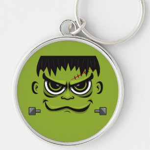 Frankenstein Halloween Face Key Ring