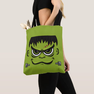 Frankenstein Halloween Face Tote Bag