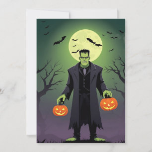 Frankenstein Halloween Greetings Card