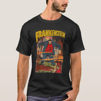 Frankenstein Halloween Horror Comic Vintage Horror T-Shirt