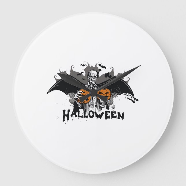 Frankenstein Halloween Large Clock (Front)