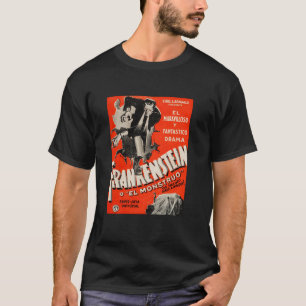 Frankenstein Halloween Monster Poster Spanish Horr T-Shirt