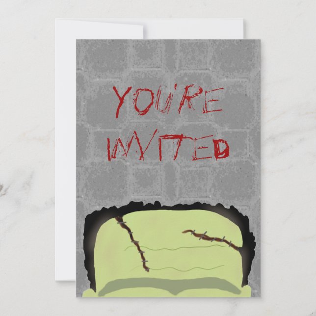 Frankenstein Halloween Party Invitation (Front)