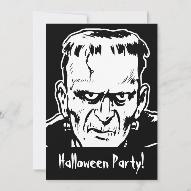 Frankenstein Halloween Party Invitation (Front)