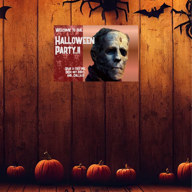 Frankenstein Halloween Party Poster (Frankenstein Halloween Party Poster)