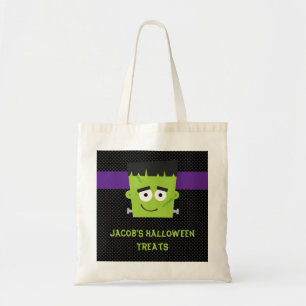 Frankenstein Halloween Sticker, Kids Halloween Tote Bag