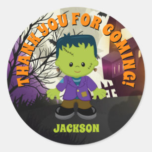 Frankenstein Halloween Stickers Kids Personalised