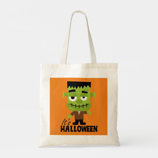 Frankenstein It's Halloween Tote Bag (Back)