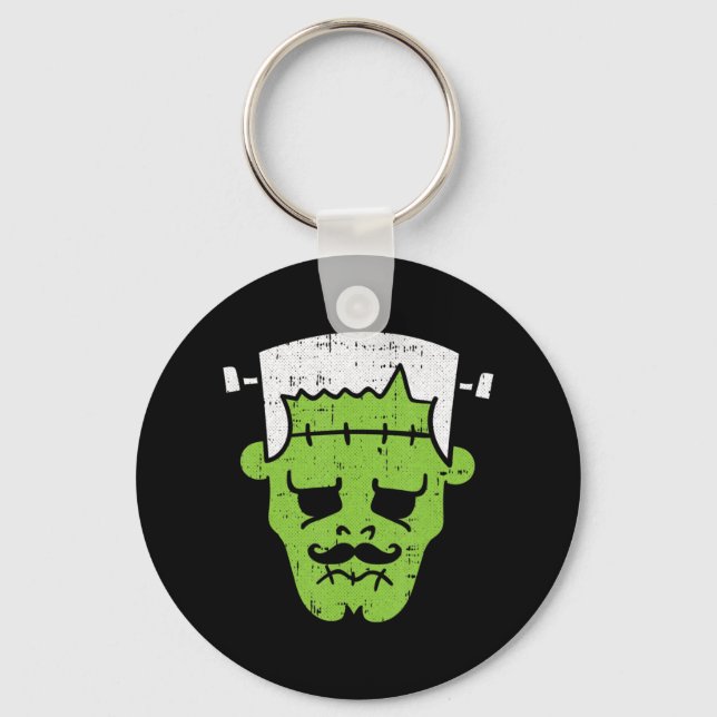Frankenstein Lazy Halloween Costume Horror Movie M Key Ring (Front)