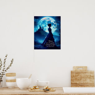 Frankenstein Mary Shelley Quote Poster
