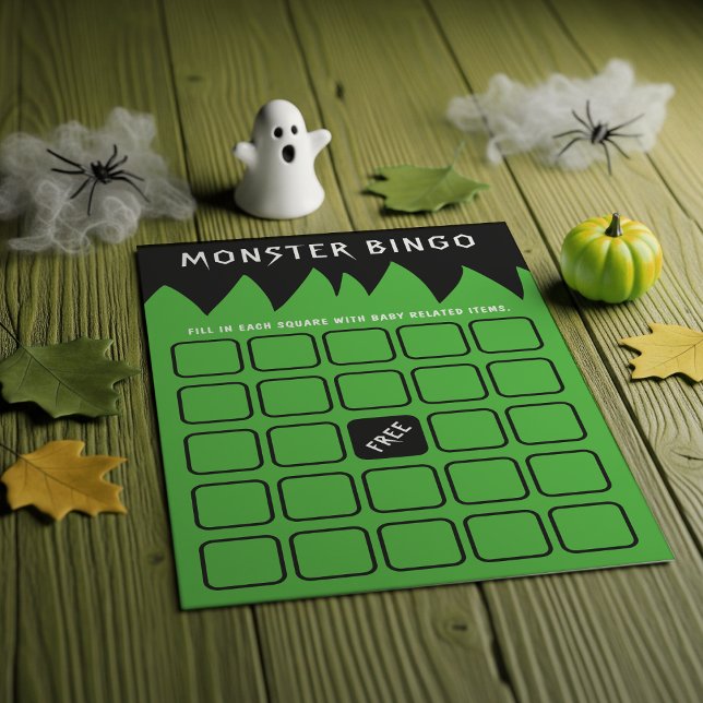 Frankenstein Monster Bingo Baby Shower Game (Frankenstein Monster Bingo Baby Shower Game
)