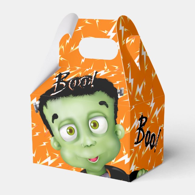 Frankenstein Monster Boo Halloween Party Favour Box (Front Side)