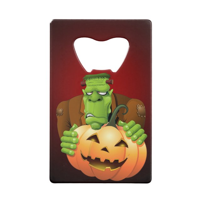 Frankenstein Monster Cartoon with Pumpkin (Front)