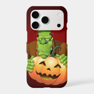 Frankenstein Monster Cartoon with Pumpkin