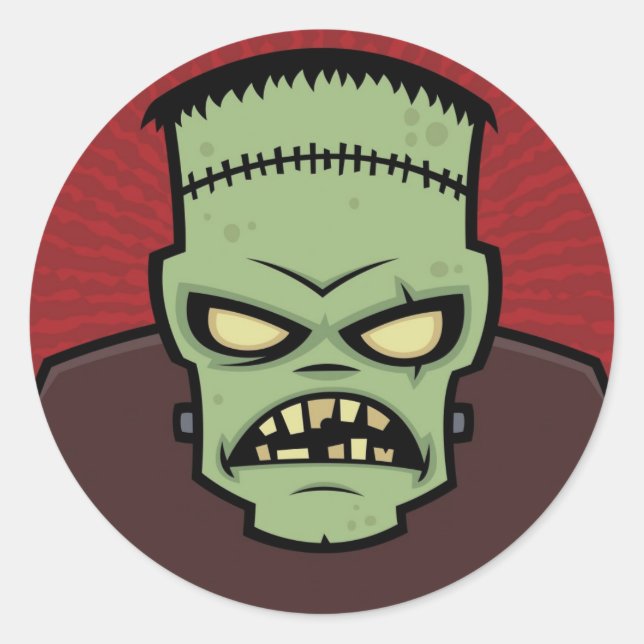 Frankenstein Monster Classic Round Sticker (Front)
