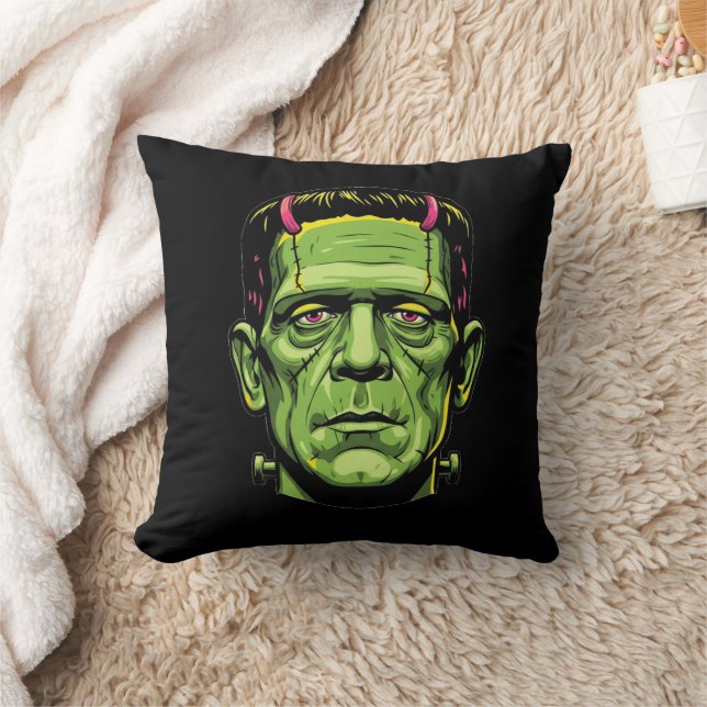 Frankenstein Monster Creepy Cute Halloween Cushion (Blanket)
