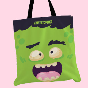 Frankenstein Monster Cute Personalised Halloween Tote Bag
