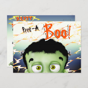 Frankenstein Monster Funny Kids Birthday Postcard