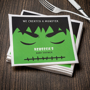 Frankenstein Monster Halloween Baby Shower Napkin