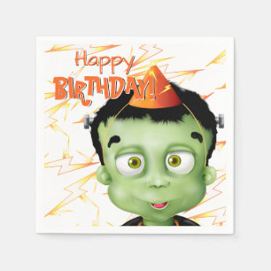 Frankenstein Monster Halloween Birthday Napkin