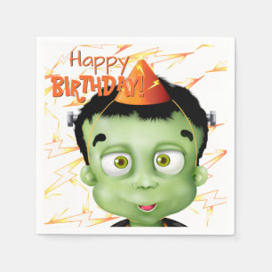 Frankenstein Monster Halloween Birthday Napkin