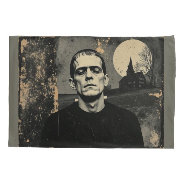 Frankenstein Monster Halloween Pillowcase (Back)