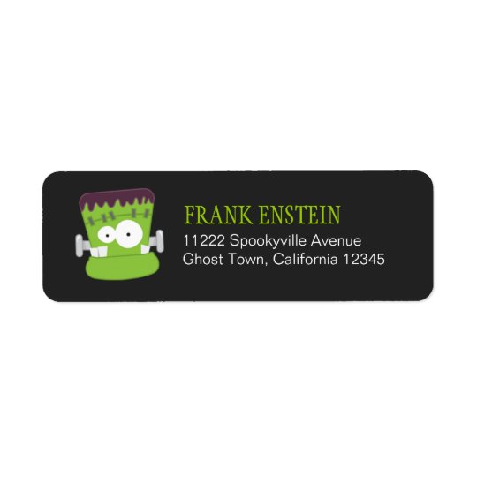Frankenstein Monster Halloween Return Address Labe Return Address Label