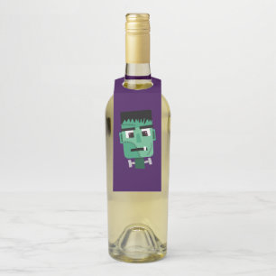Frankenstein Monster Illustration Bottle Tag
