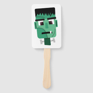 Frankenstein Monster Illustration Hand Fan