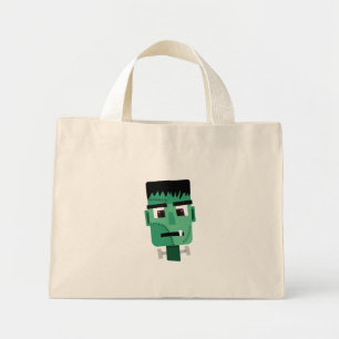 Frankenstein Monster Illustration Mini Tote Bag
